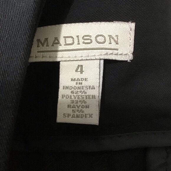 Madison 4 Average Women’s Black Career Dress Slacks Pants NWT - Picture 9 of 11